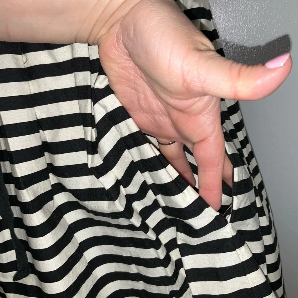 Corey Lynn Carter by Anthropologie Black and White Fit and Flare Midi Dress - Picture 8 of 13